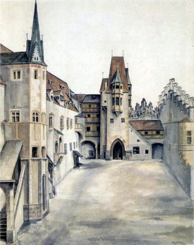 Albrecht Durer Couryard of the Former Castle in Innsbruck Wall Decal