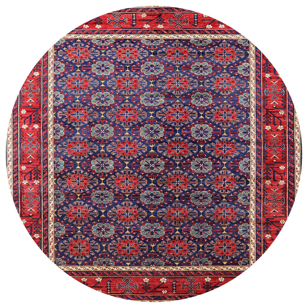 Ahgly Company Indoor Round Mid-Century Modern Area Rugs, 4' Round