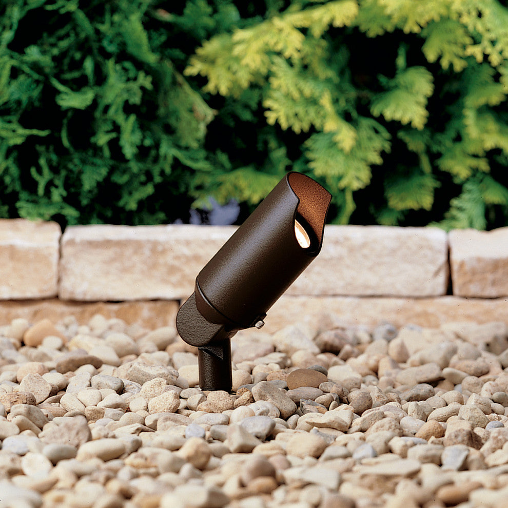 Textured Architectural Bronze Cylinder Accent 1--Light 12V