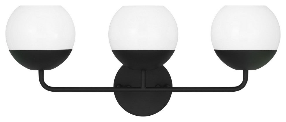 Alvin LED Bath Wall Sconce, Midnight Black