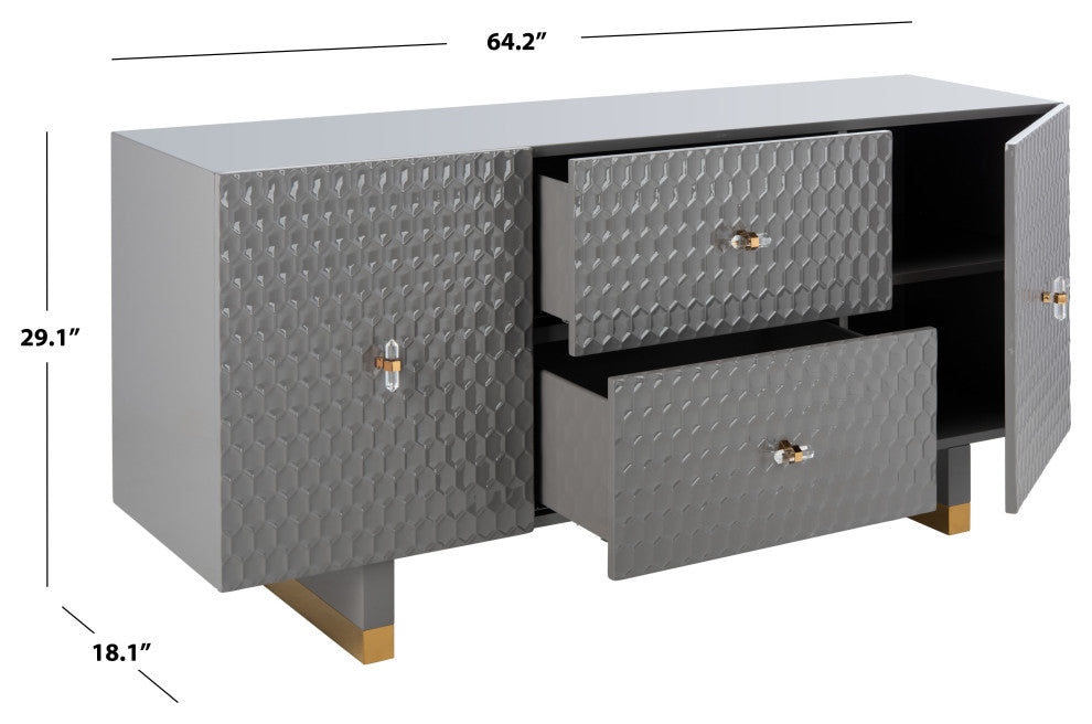 Safavieh Couture Kingsly Sideboard Grey