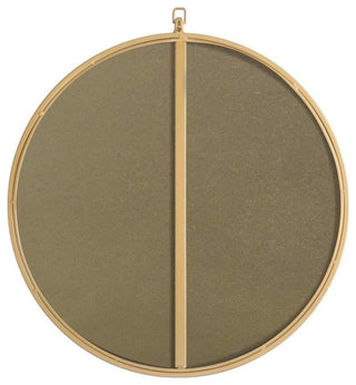 Elegant Decor Rowan 24" Round Metal Frame Hooked Mirror in Brass
