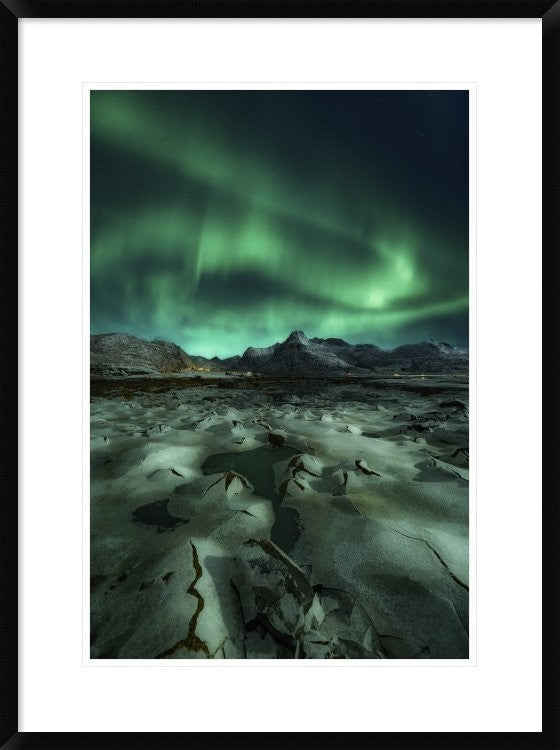 "Ice Cracking" Framed Digital Print by Javier De La, 24x32"