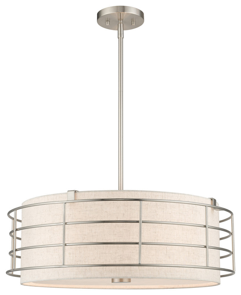 Blanchard 5-Light Brushed Nickel Pendant Chandelier