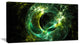 "Green Sparkling Lightning" Abstract Digital Art Canvas Print