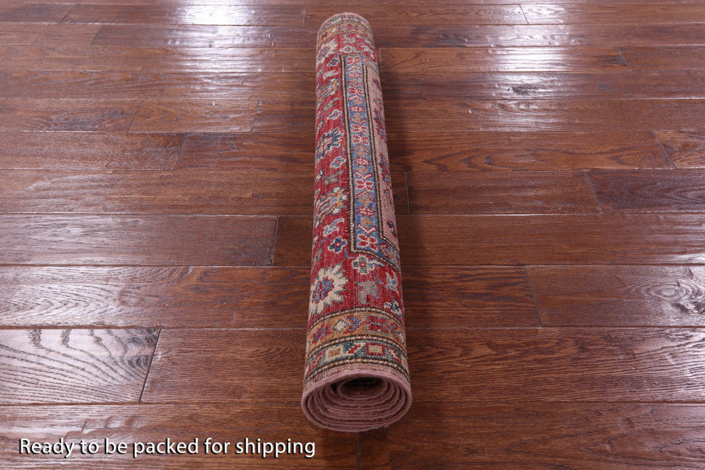 3' 3" X 4' 9" Super Kazak Hand-Knotted Wool Rug Q10266