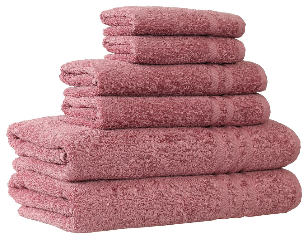 Denzi Towel Set, Tea Rose, 6 Piece