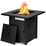 Costway 28" Propane Fire Pit Table 50,000 BTU Patio Gas Fireplace W/ Lava Rock