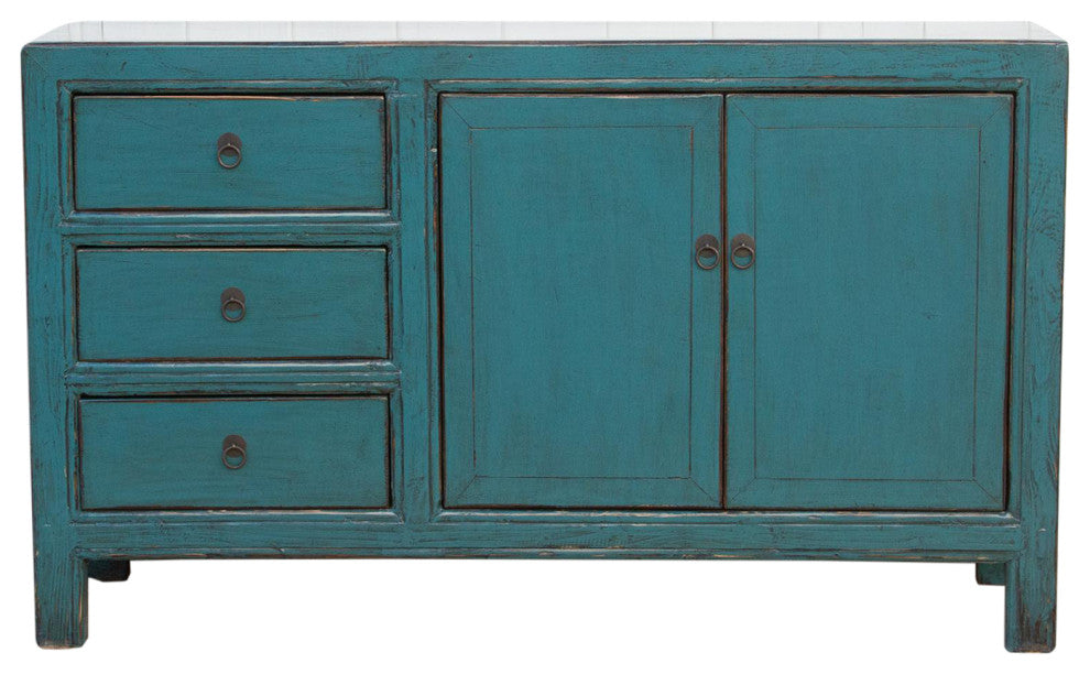 Asian Celadon Blue Credenza