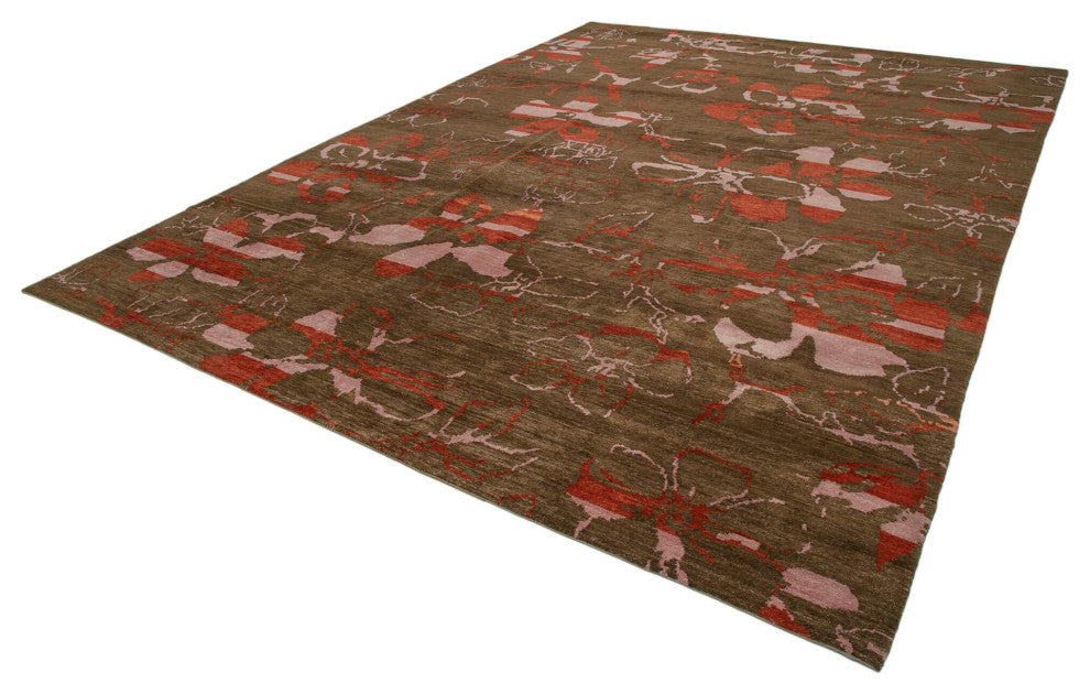 Rug N Carpet - Hand-Knotted Oriental 10' x 13' 9" Pastel Oushak Area Rug
