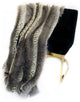Plutus Gray Two Tone Feather Faux Fur Luxury Throw Blanket, 60"x90"