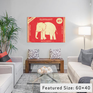 "Elephant Safety Matches" by Terry Fan, 40x26x1.5
