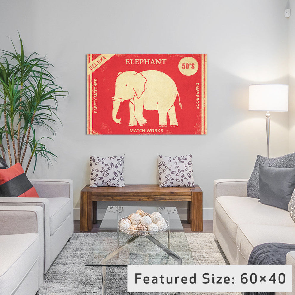 "Elephant Safety Matches" by Terry Fan, 40x26x1.5