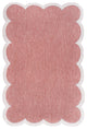 Alice Classic Cottage Two-Tone Scalloped Indoor/Outdoor Shaped Area Rug