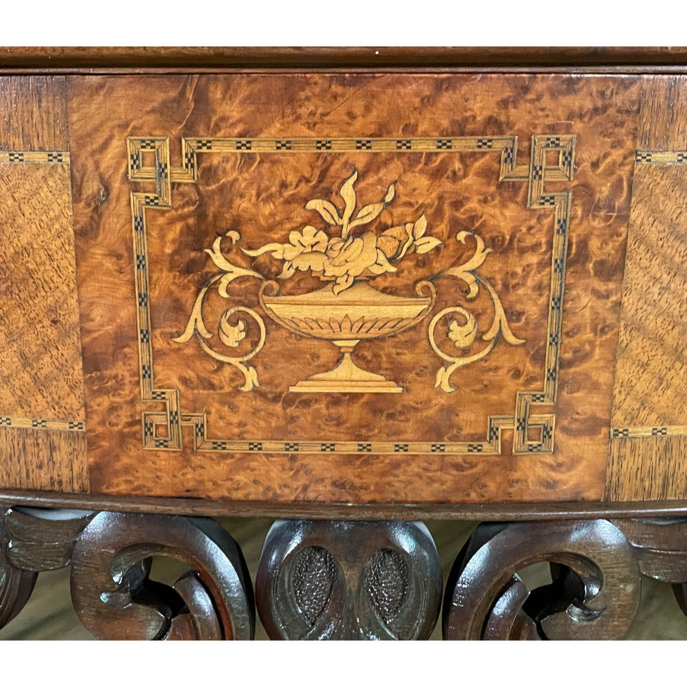 Antique Walnut Inlaid Sideboard