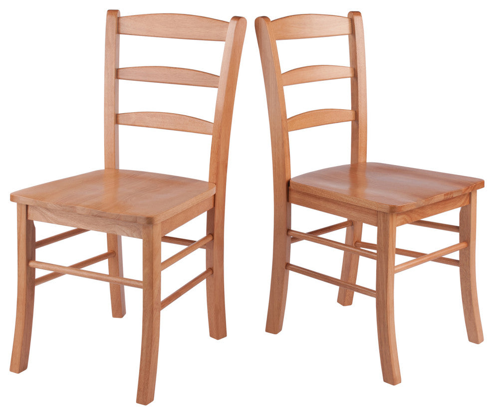 Benjamin Ladder-back Chairs, 2-Pc Set, Light Oak