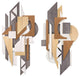"Moonlit Mist I and II" Hand Made Solid Wood Abstracts