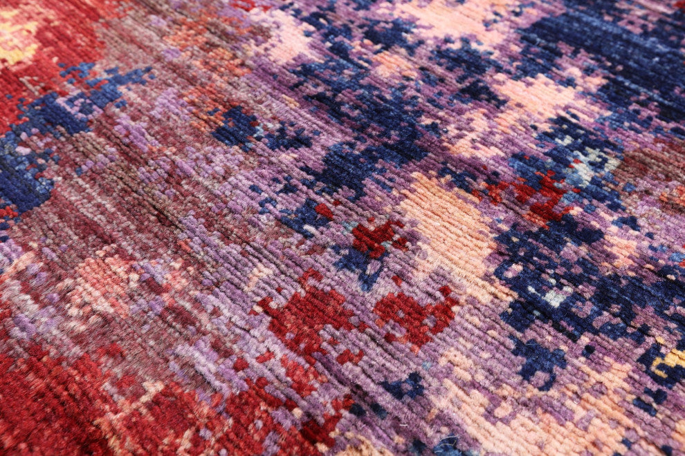 9' 0" X 11' 8" Hand Knotted Modern Abstract Wool Rug - Q12414