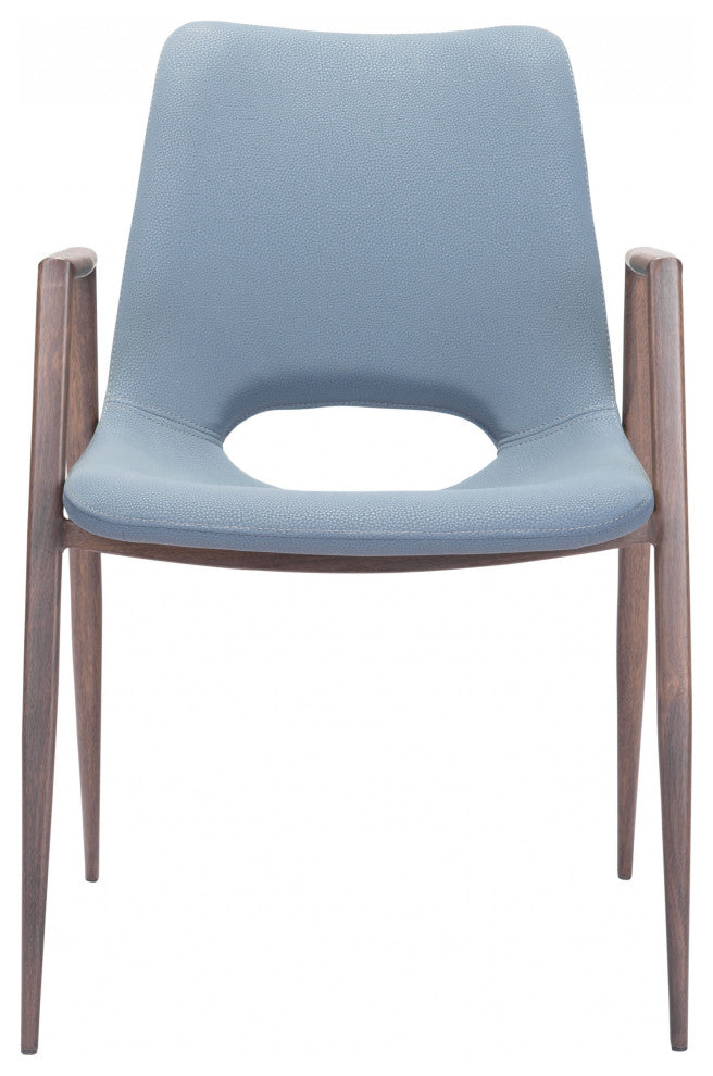 Set of Two Gray Retro Modern Funk Dining Chairs