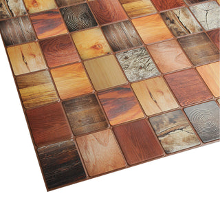 Multicolor Timber 3D Wall Panels, Set of 5, Covers 25.6 Sq Ft