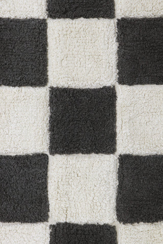 Washable Rug Kitchen Tiles Dark Grey, 5' 7" X  8'