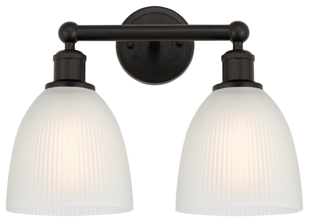 Innovations 616-2W-OB-G381 Castile 2 Light Bath Vanity Light, Oil Rubbed Bronze