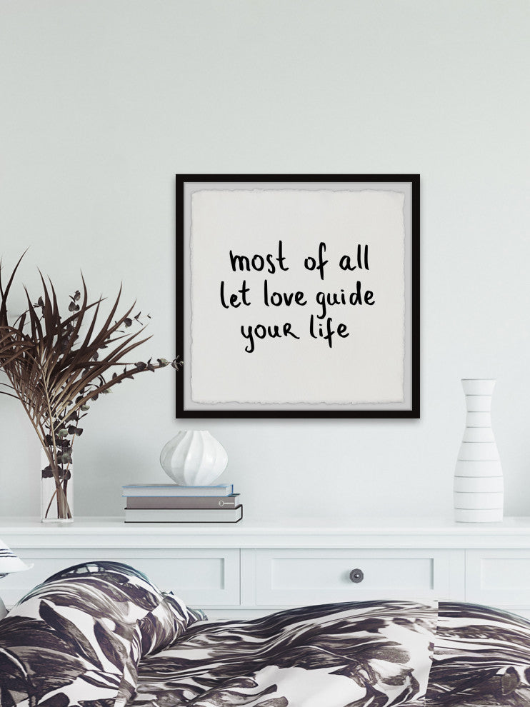 "Let Love Guide" Framed Painting Print, 18x18