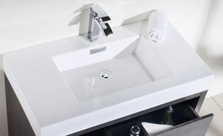 Bliss 36" Free Standing Bathroom Vanity, Gray Oak