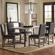 Cirque Rustic Farmhouse Dining Table, Gray, Dining Chair, (Set of 2)