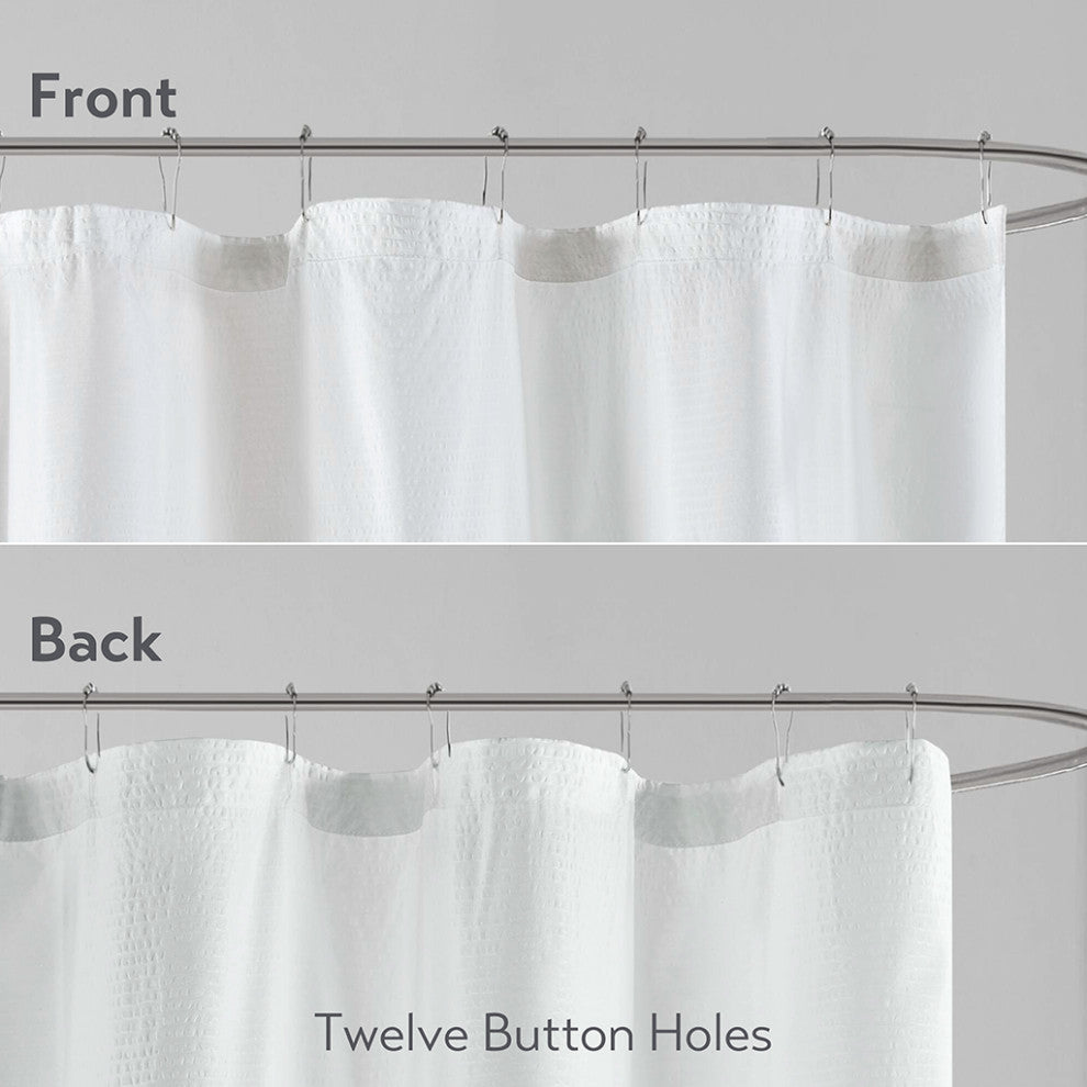 Madison Park Ara Ombre Printed Seersucker Shower Curtain