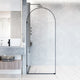 VIGO Arden 34" W x 78" H Frameless Fixed Shower Screen, Framed, Matte Black, Clear Glass