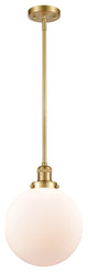 Beacon Mini Pendant, Satin Gold, Matte White