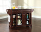 Crosley Furniture LaFayette Wood Kitchen Island in Mahogany/Black