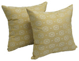 17" Jacquard Throw Pillows With Inserts, Set of 2, Queen Mary