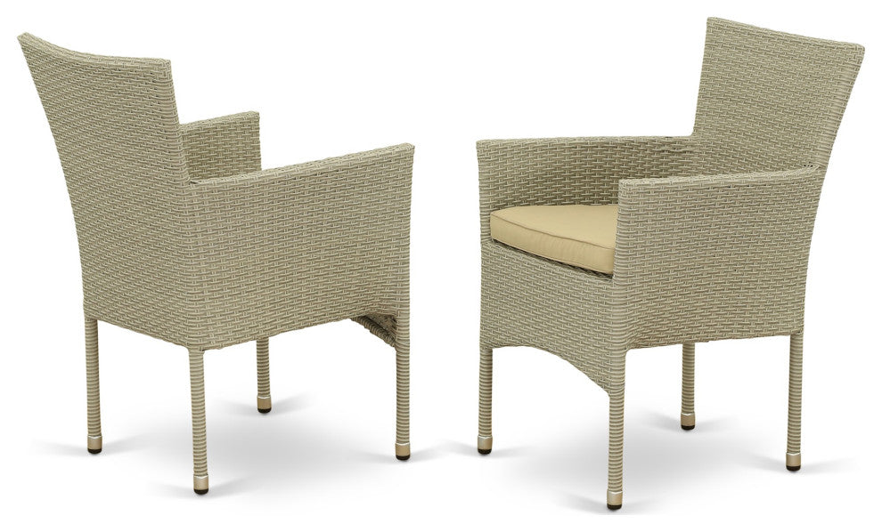 Osbk5-03A, 5-Piece Outdoor Furniture Natural Table and 4 Armchairs With Cushion