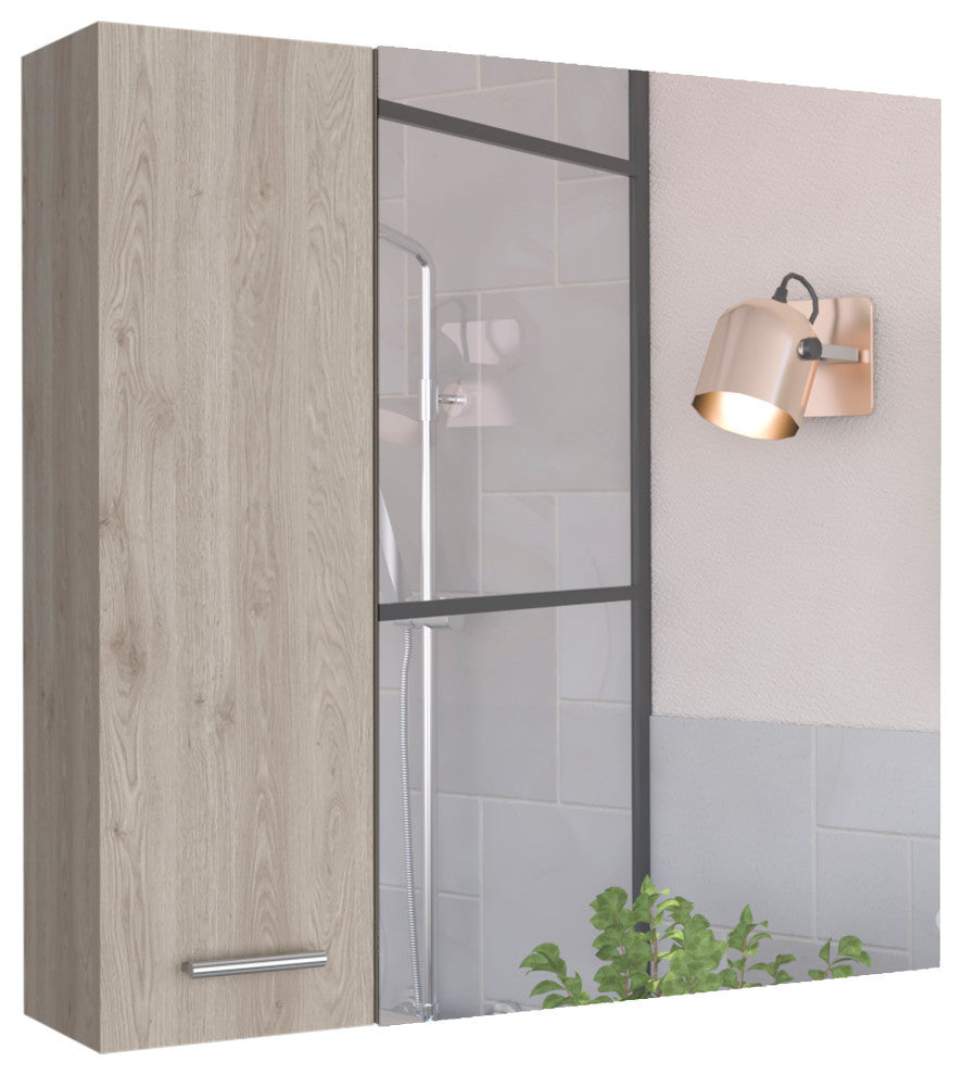 DEPOT E-SHOP Harbor Medicine Cabinet, Light Gray