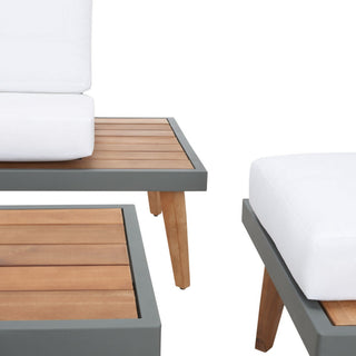 Safavieh Melbrook 6Pc Outdoor Living Se, Natural / White