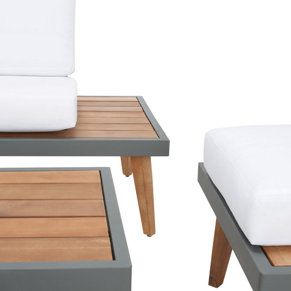 Safavieh Melbrook 6Pc Outdoor Living Se, Natural / White