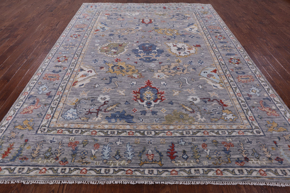 9' 0" X 12' 0" Turkish Oushak Hand-Knotted Wool Rug - Q13424