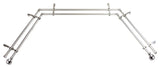 Arman Bay Window Double Curtain Rod, Satin Nickel