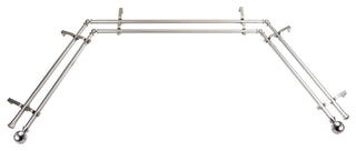Arman Bay Window Double Curtain Rod, Satin Nickel