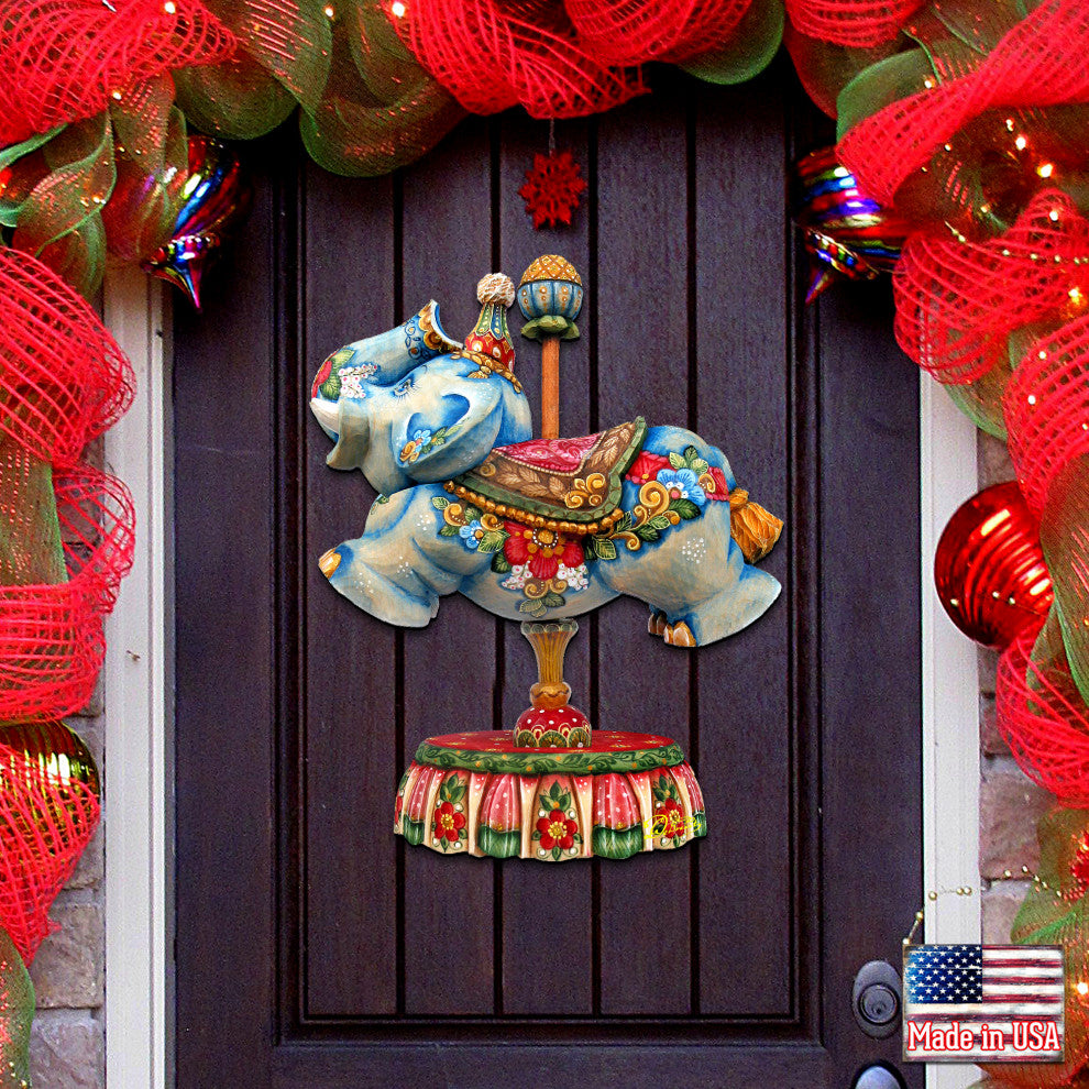 Carousel Elephant Door Hanger