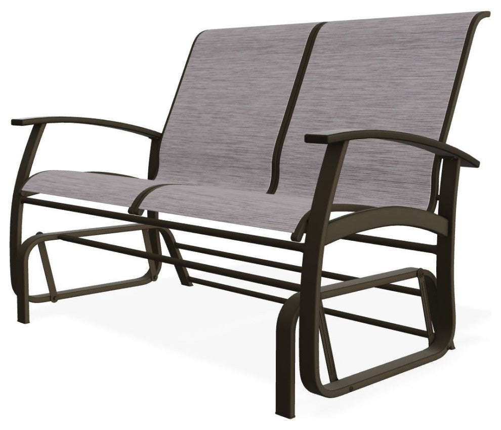 Belle Isle Sling 2-Seat Glider, Fossil/Beachwood