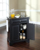 LaFayette Solid Black Granite Top Portable Kitchen Island