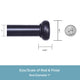 KenneyÂ® Weaver 1" Premium Decorative Window Curtain Rod, Black, 48-86