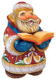 Hand Painted Mini Scholar Santa Figurine
