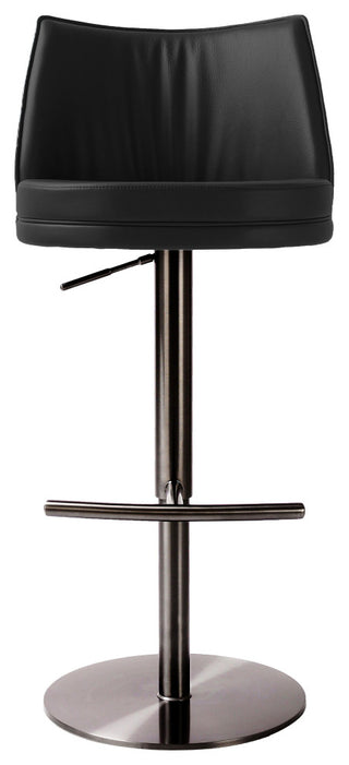 Gala Black Vegan Leather on Adjustable Stool