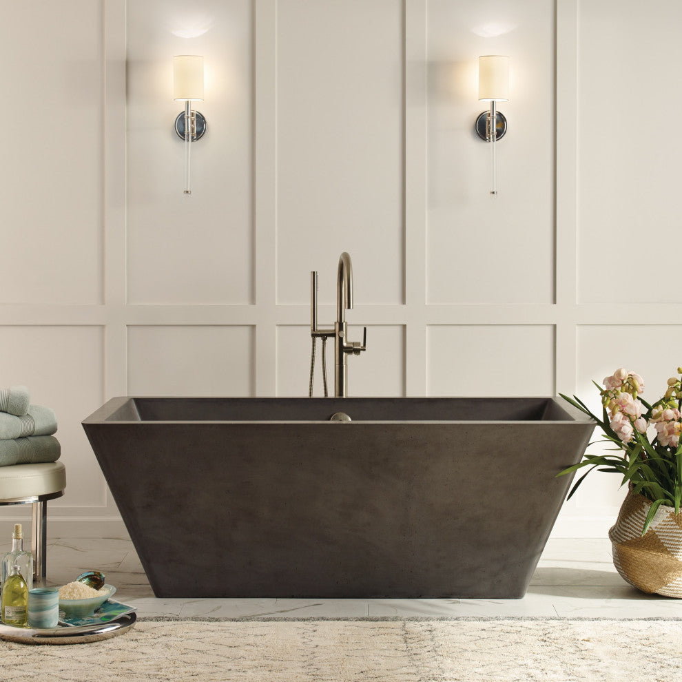 Mendocino Concrete Bathtub, Slate