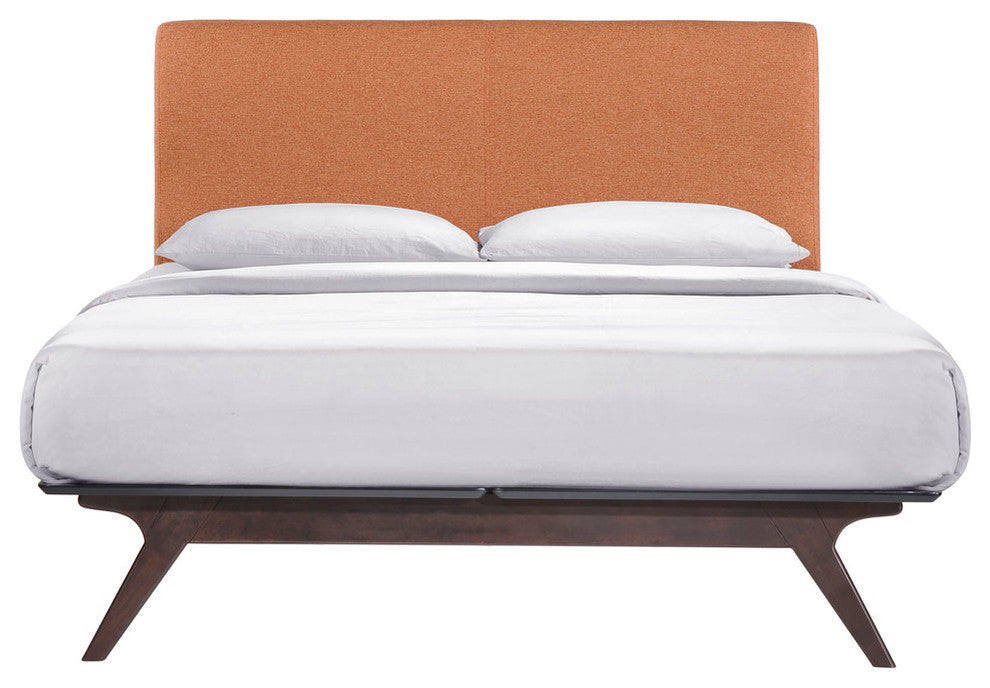 Tracy Full Bed, Cappuccino Orange