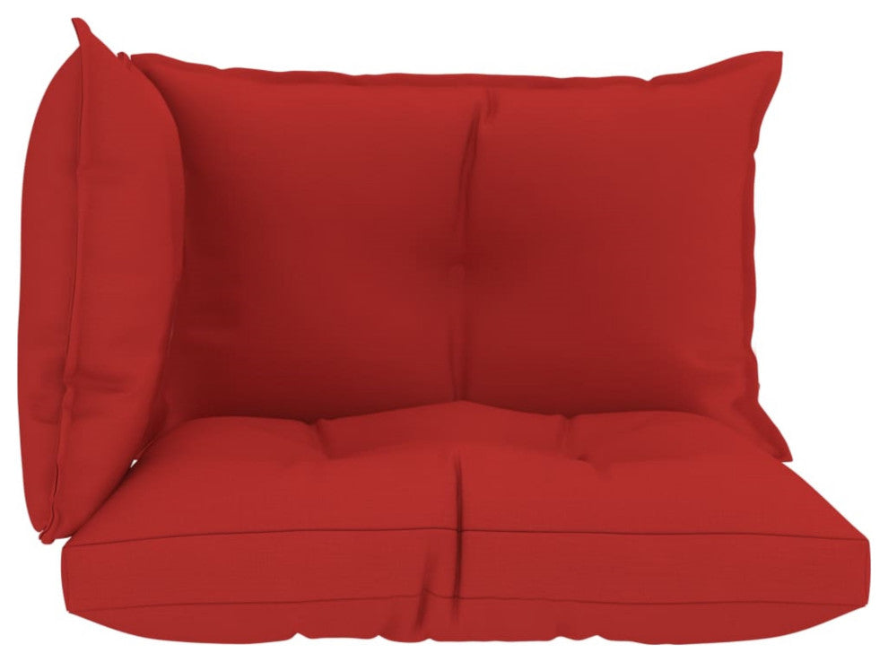Vidaxl Pallet Sofa Cushions 3-Piece Red Fabric
